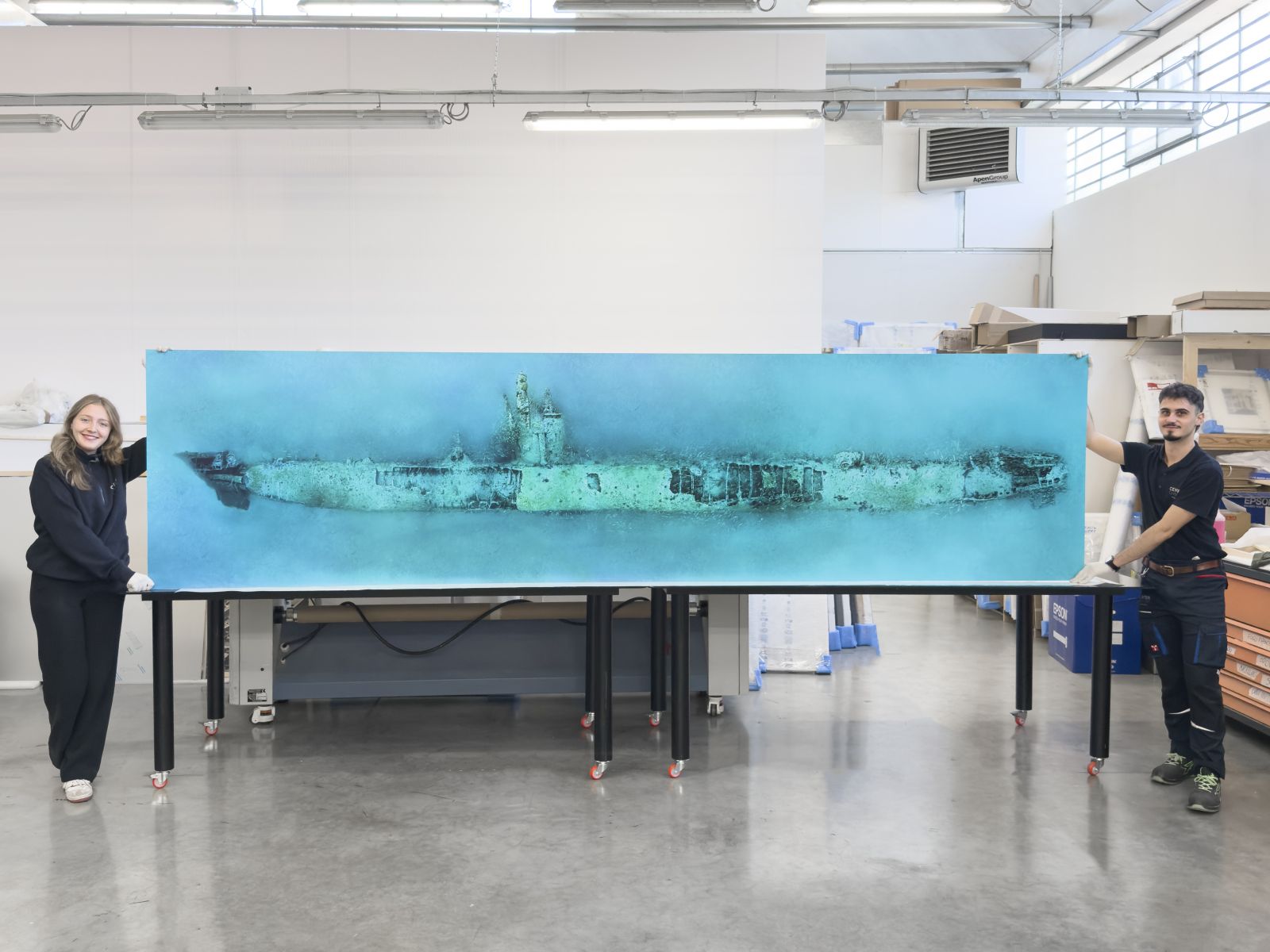 Una delle stampe fotografiche di grande formato realizzate per la mostra di National Geographic "Oceani" esposta presso Villa Bardini