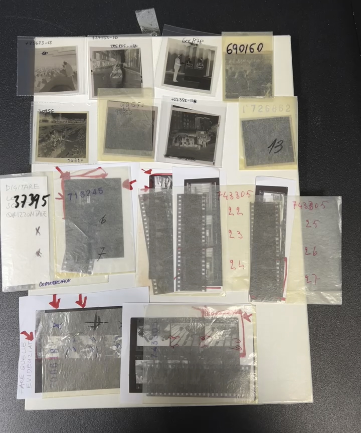 Negatvi vintage di archivio fotografico pronti per essere scansiti con scanner professionale.