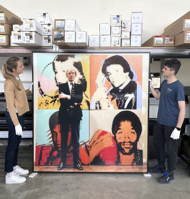 Stampa fine art sotto plexiglas di grandissimo formato per Aurelio Amendola