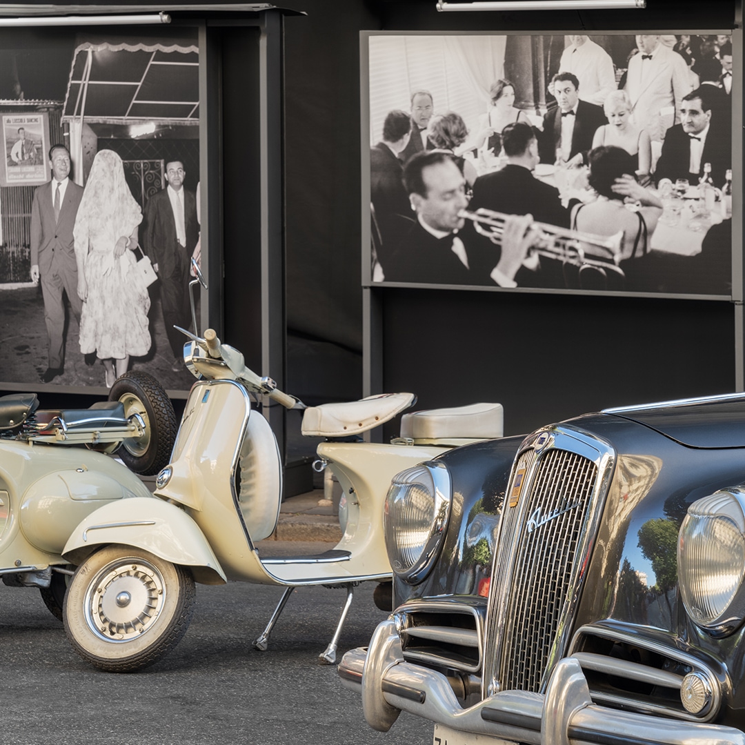 Pannelli fotografici per esterno con stampa diretta Uv a altissima risoluzione per un allestimento a Roma